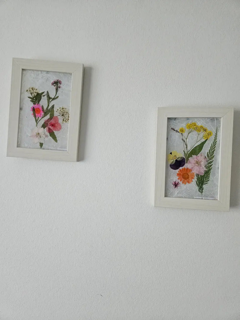 Handcrafted Pressed Flower Art – Framed Botanical Wall Decor (Set of 2) image 4
