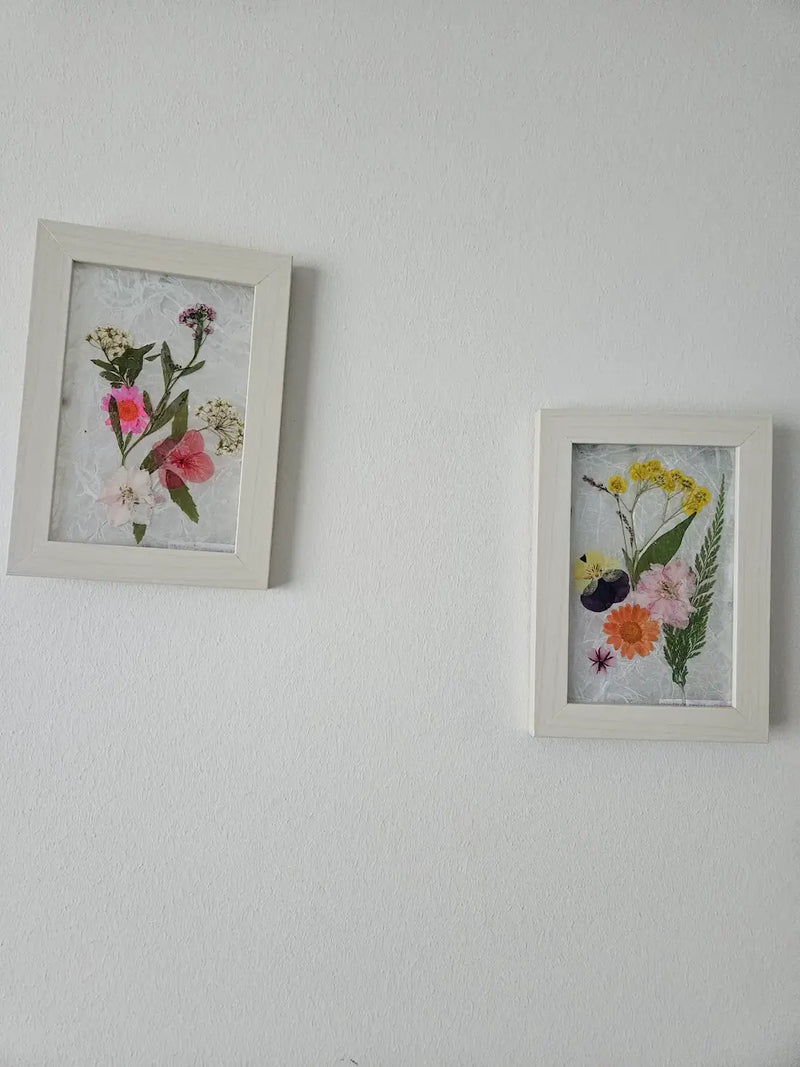 Handcrafted Pressed Flower Art – Framed Botanical Wall Decor (Set of 2) image 5