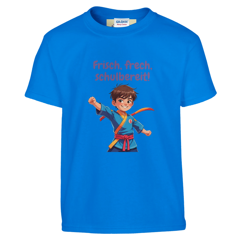 Klassisches Kinder-T-Shirt mit Rundhalsausschnitt für den Schulanfang – Weiches, strapazierfähiges Baumwoll-T-Shirt, vorgeschrumpft image 1