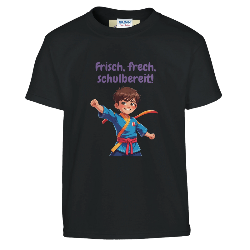 Klassisches Kinder-T-Shirt mit Rundhalsausschnitt für den Schulanfang – Weiches, strapazierfähiges Baumwoll-T-Shirt, vorgeschrumpft image 2