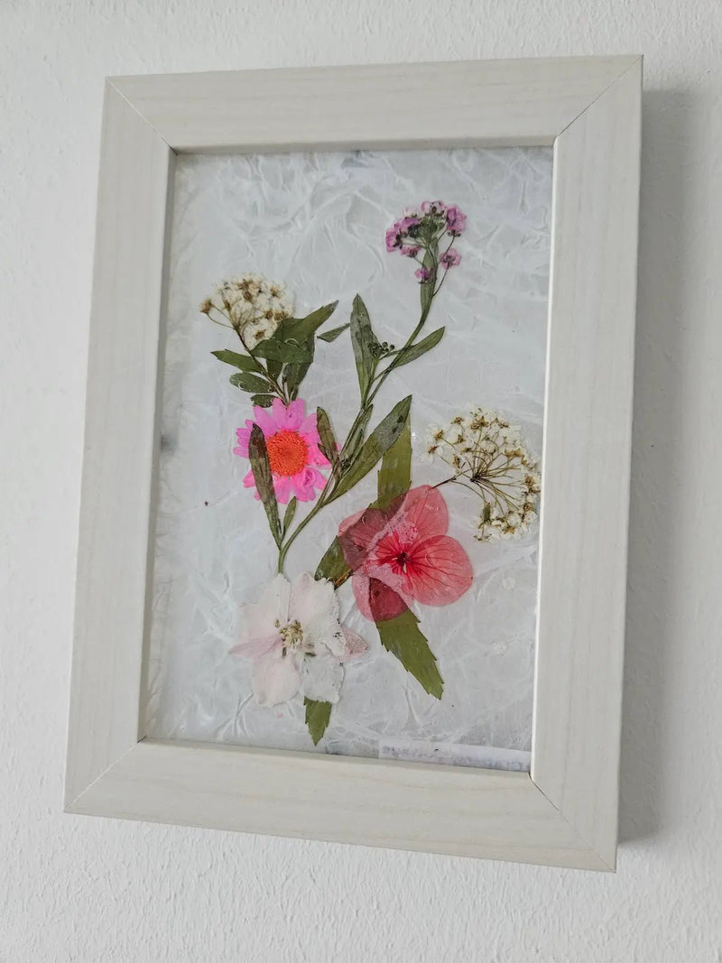 Handcrafted Pressed Flower Art – Framed Botanical Wall Decor (Set of 2) image 2