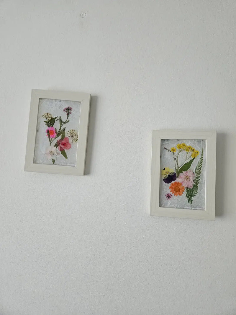 Handcrafted Pressed Flower Art – Framed Botanical Wall Decor (Set of 2) image 3