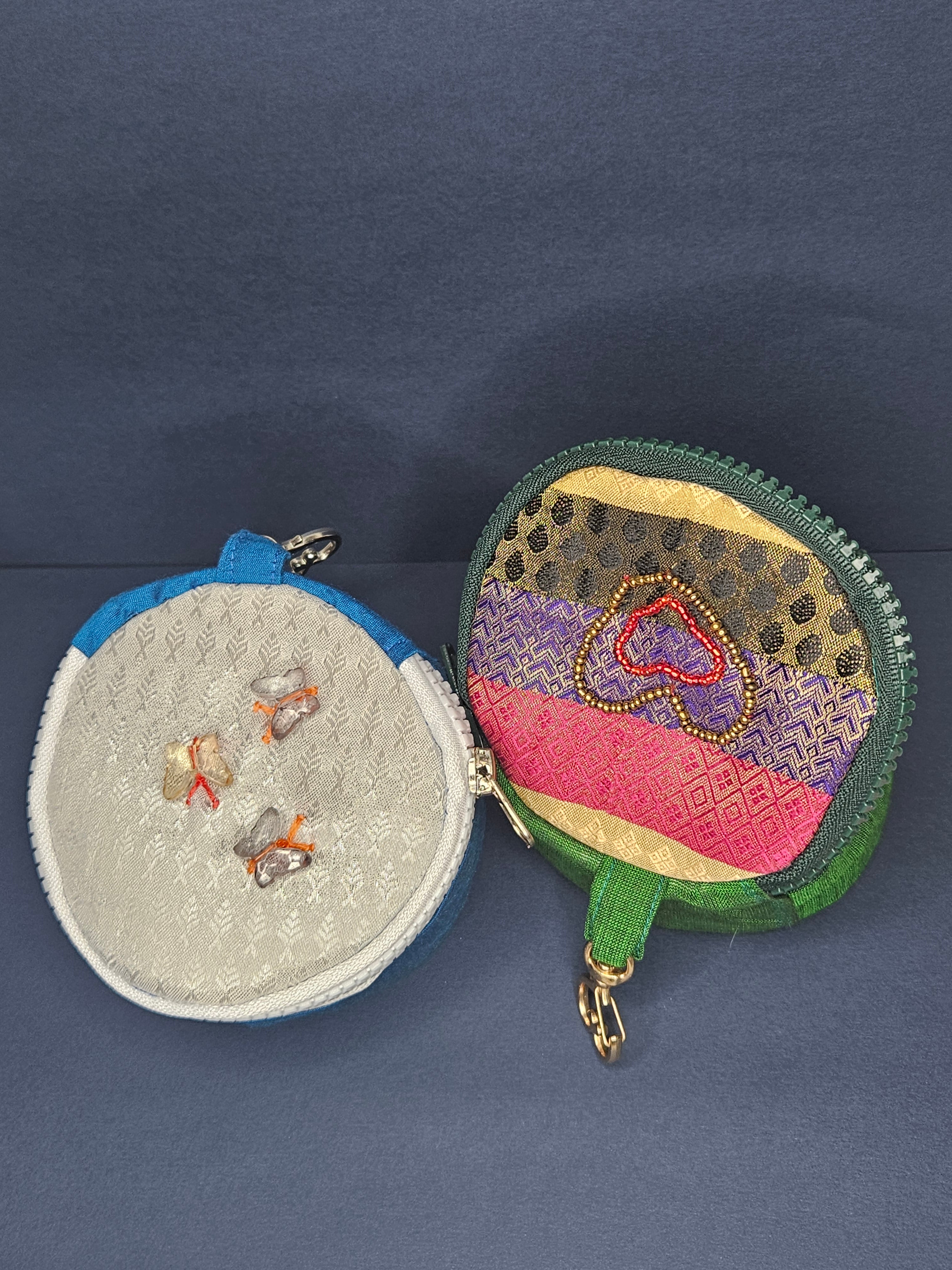 Crafted with Care: Zip Pouch Pair (9cm height and 6cm diameter)