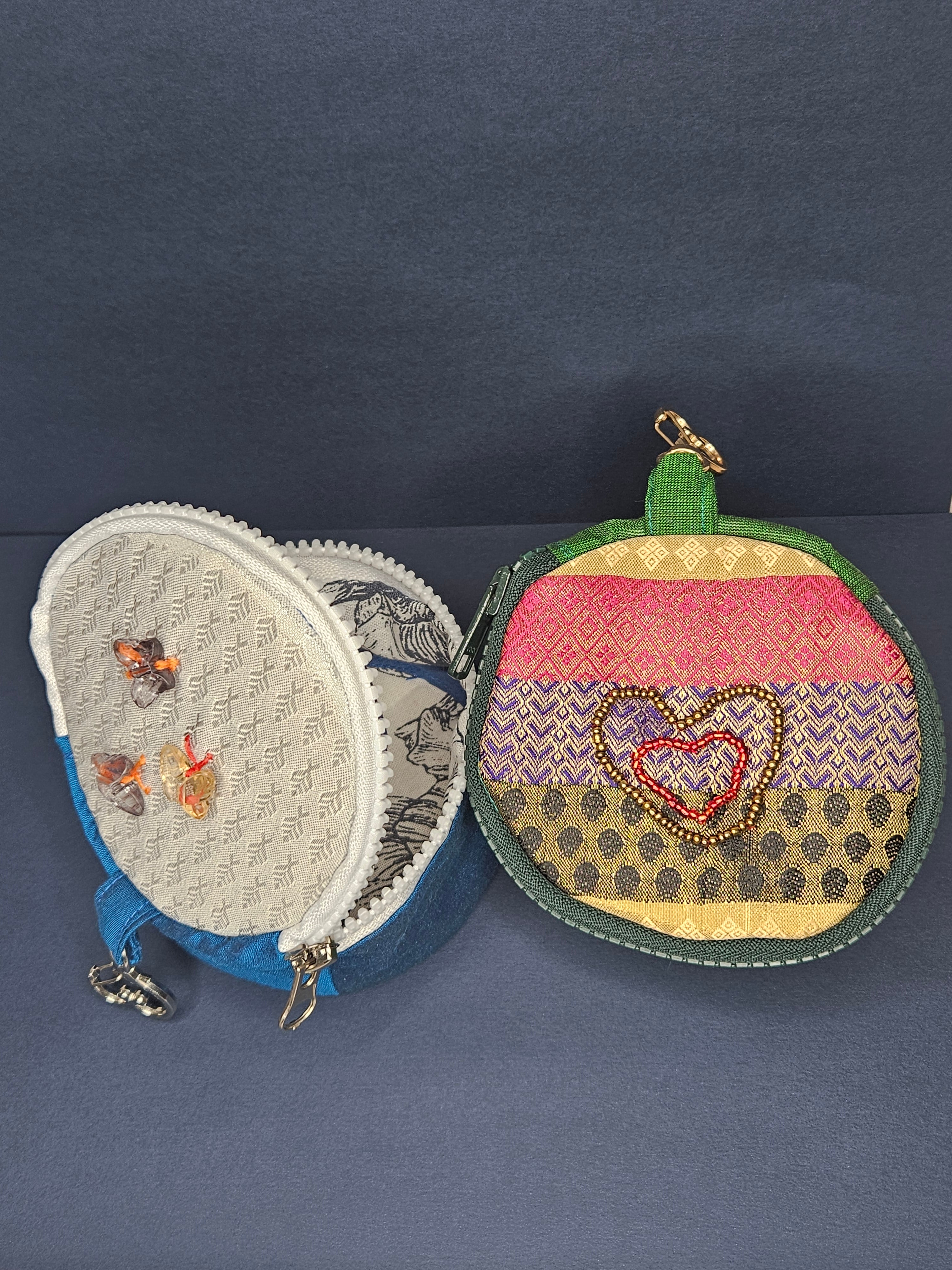 Crafted with Care: Zip Pouch Pair (9cm height and 6cm diameter)