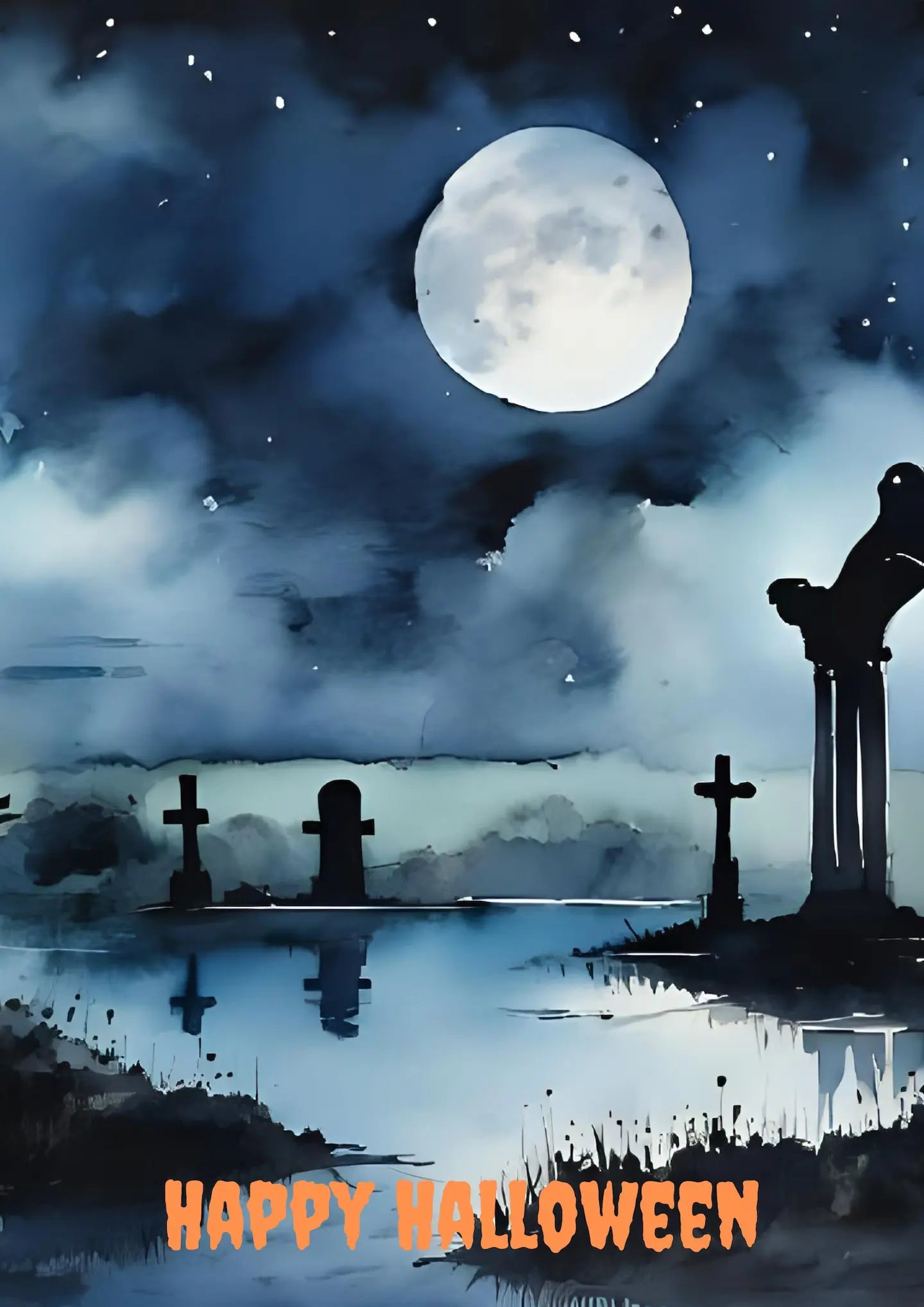 Spooky Halloween Poster - Crafting Cottage